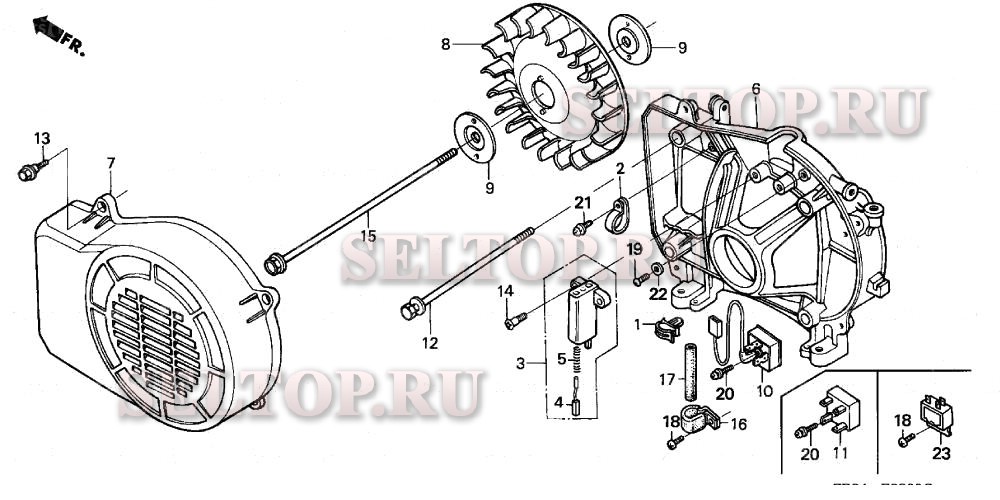 Задний корпус для Honda EB2200X A