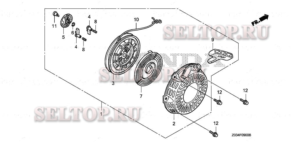 Ручной стартер для Honda EB3000CK1 AG/A