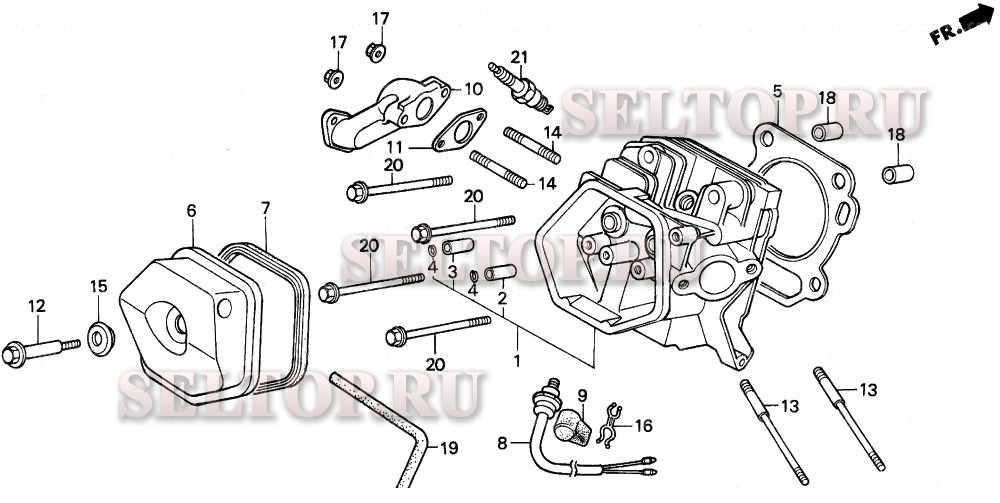 Головка цилиндра для Honda EB3500X A