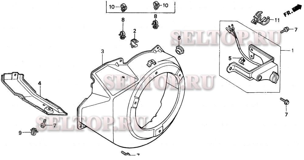 Кожух вентилятора для Honda EB3500X A