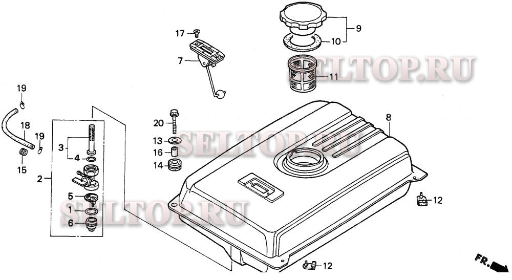 Топливный бак (em, eb) для Honda EB3500X A