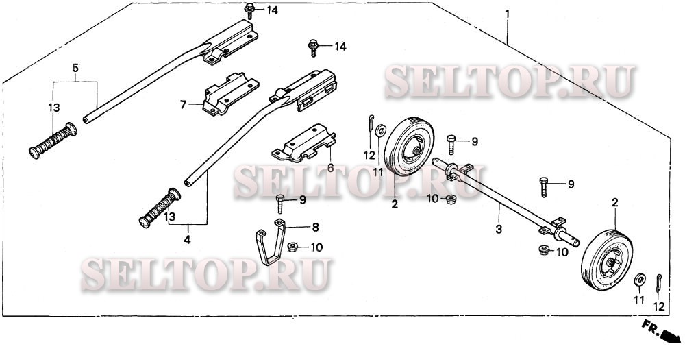 Колеса (два колеса) (em, eb) для Honda EB3500X A