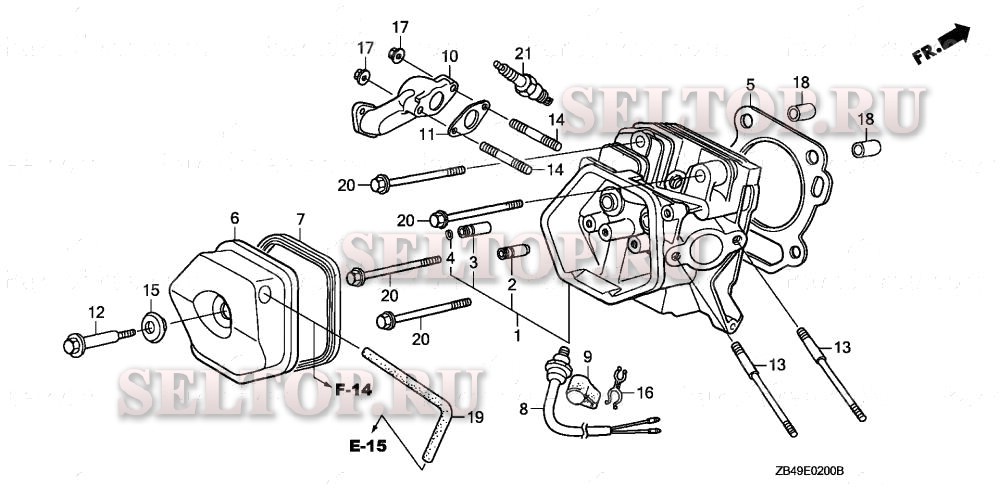 Головка цилиндра для Honda EB3500XK1 AG/C
