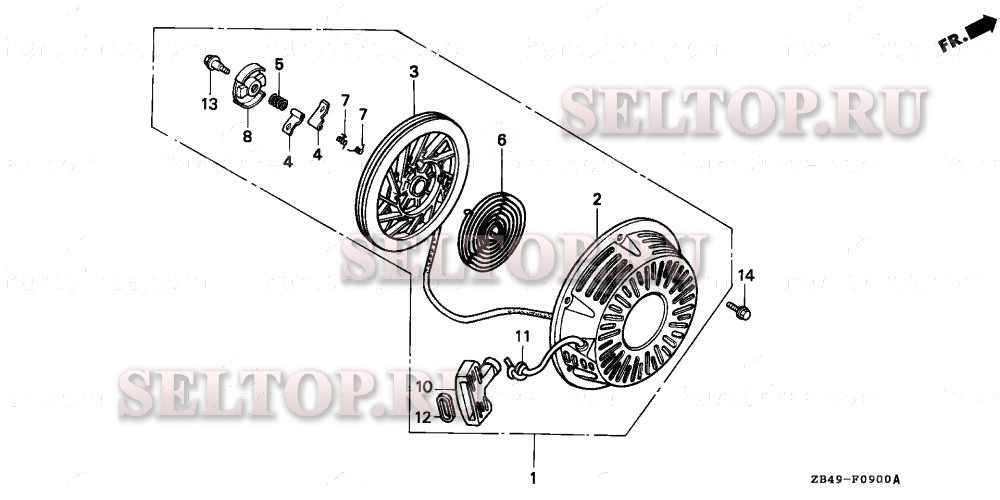 Ручной стартер для Honda EB3500XK1 AG/C