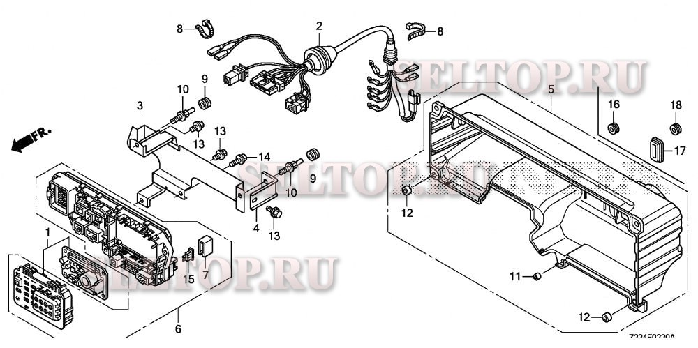 A.v.r. unit, корпус контрольной панели для Honda EB4000X AT1