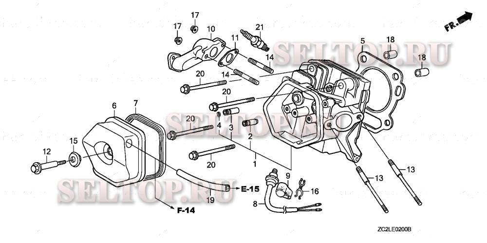 Головка цилиндра для Honda EB5000XK1 AG/C