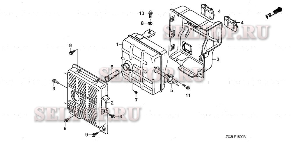 Em/eb глушитель для Honda EB5000XK1 AG/C