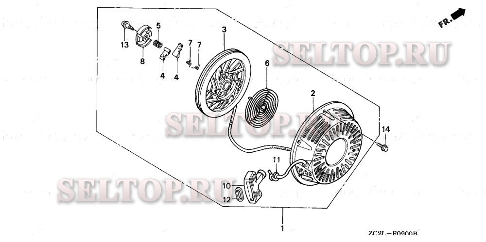 Ручной стартер для Honda EB5000XK1 AG/C