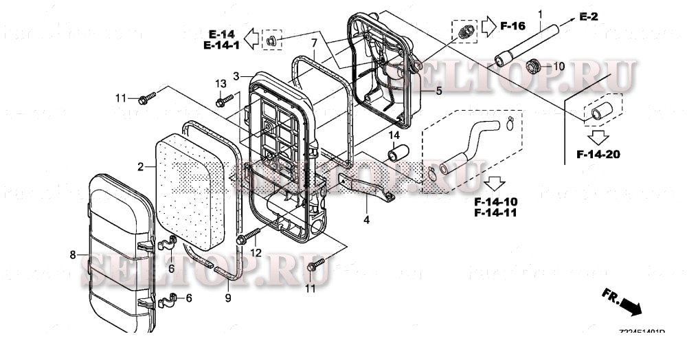 Воздушный фильтр (2) для Honda EB6500X AC