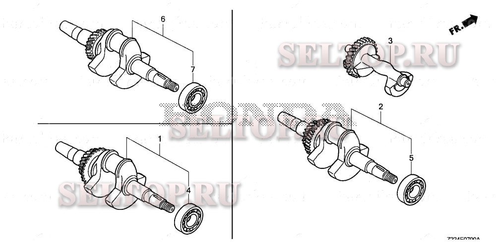 Коленвал для Honda EB6500X AH