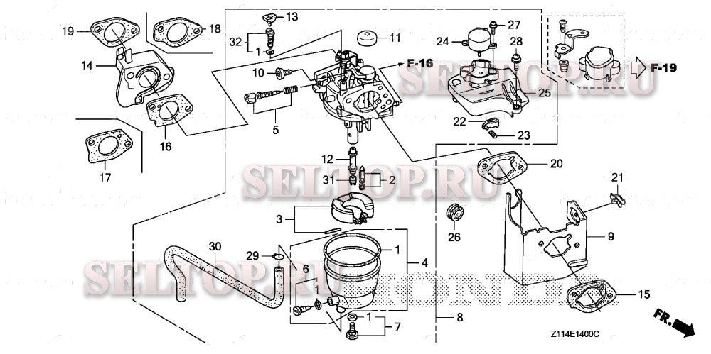 Карбюратор (eb5000i/eb7000i) для Honda EB7000I A