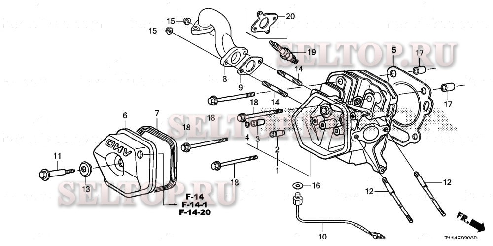 Головка цилиндра для Honda EB7000I A