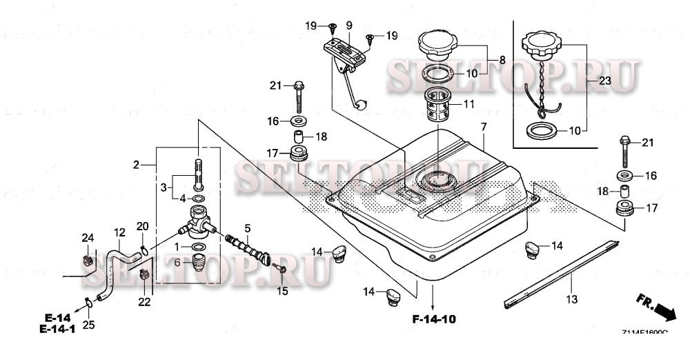 Топливный бак для Honda EB7000I A