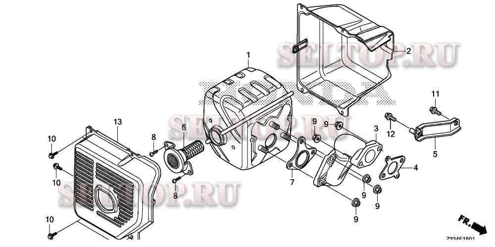 Глушитель для Honda EG4000CL AT1