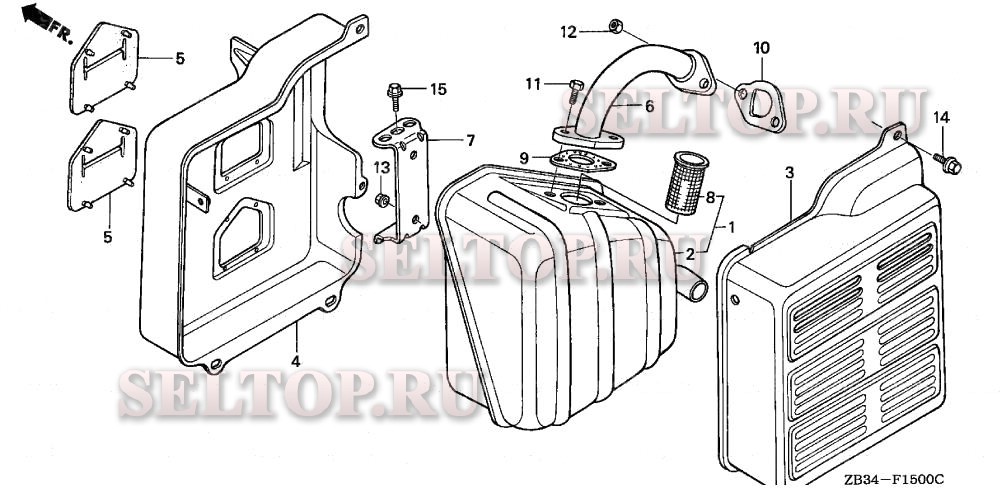 Глушитель для Honda EM1800X A