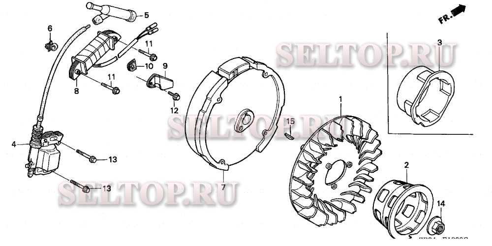 Маховик, катушка зажигания для Honda EM1800XK1 A/D