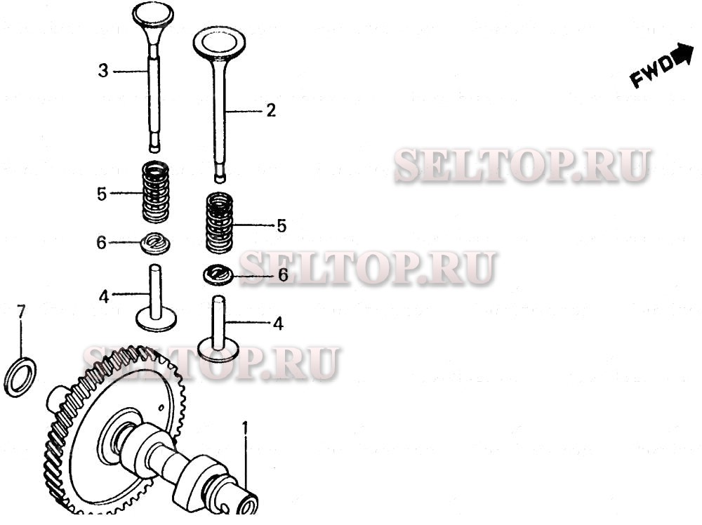 Распредвал для Honda EM2200 A