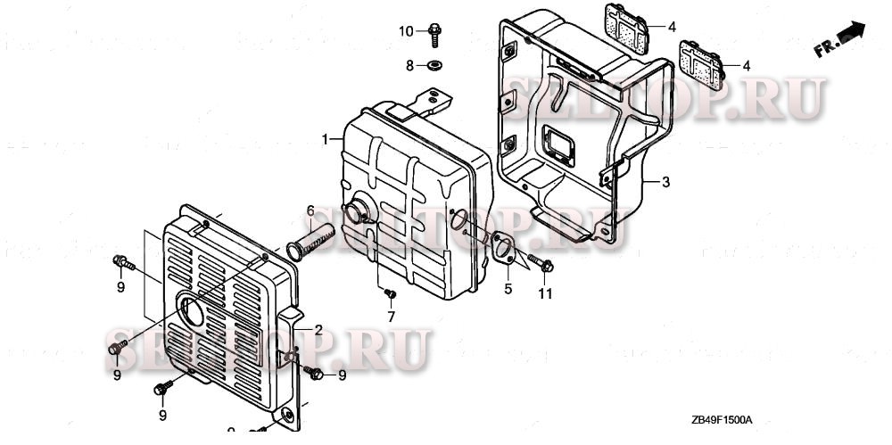 Eb/em глушитель для Honda EM3500SXK1 A/C
