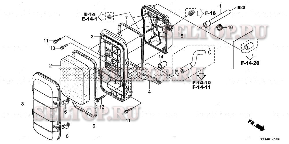 Воздушный фильтр (2) для Honda EM5000SXK2 ANH