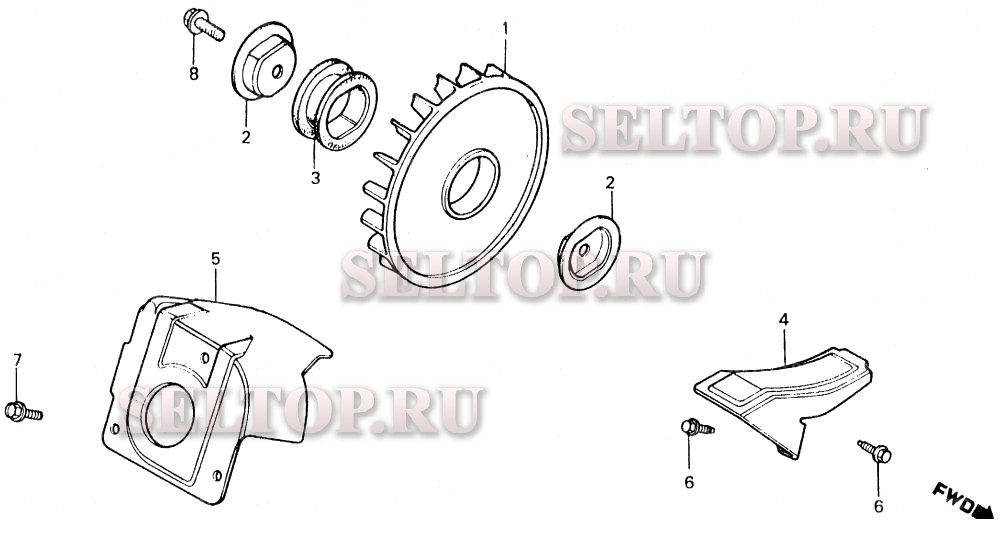 Вентилятор охлаждения для Honda EM500K1 A