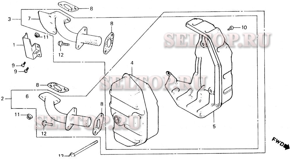 Глушитель для Honda EM500K1 A