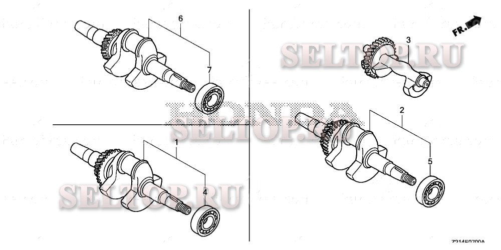 Коленвал для Honda EM6500SXK1 AH
