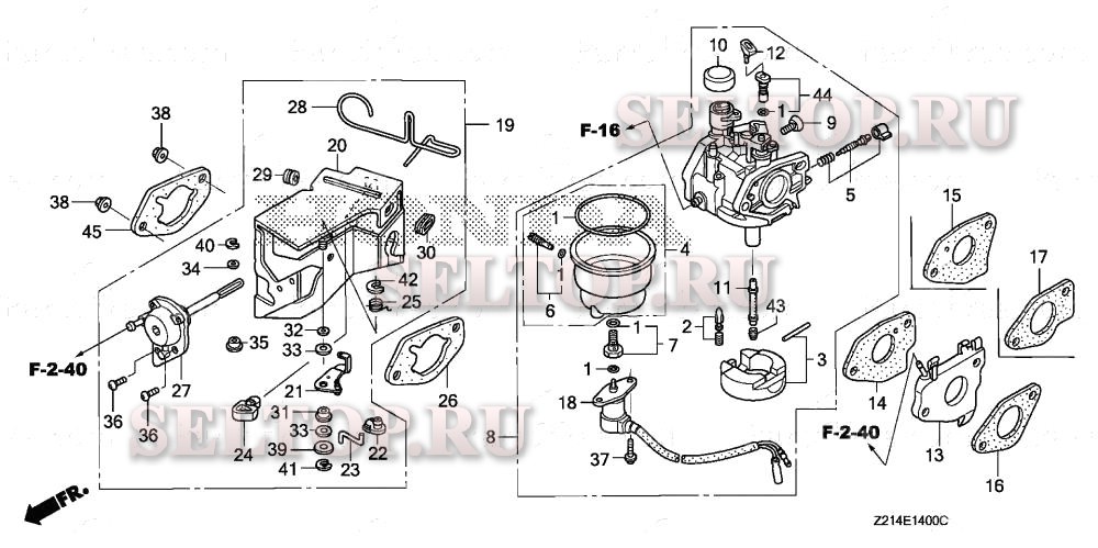 Карбюратор (1) для Honda EM6500SXK1 AN