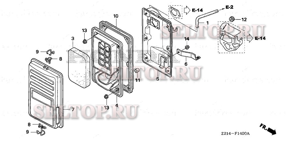 Воздушный фильтр (1) для Honda EM6500SXK1 AT
