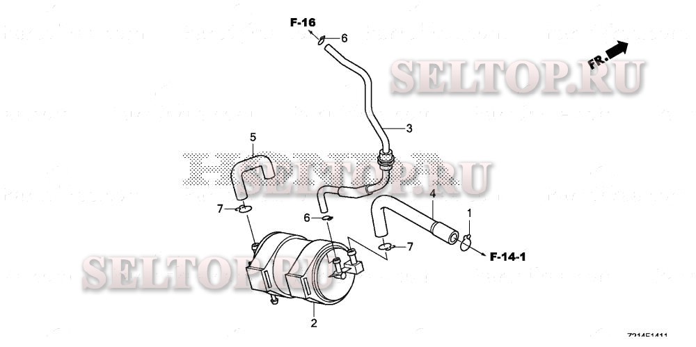 Канистра (2) для Honda EM6500SXK2 AT