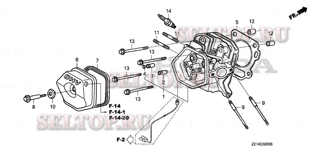Головка цилиндра для Honda EM6500SXK2 AT
