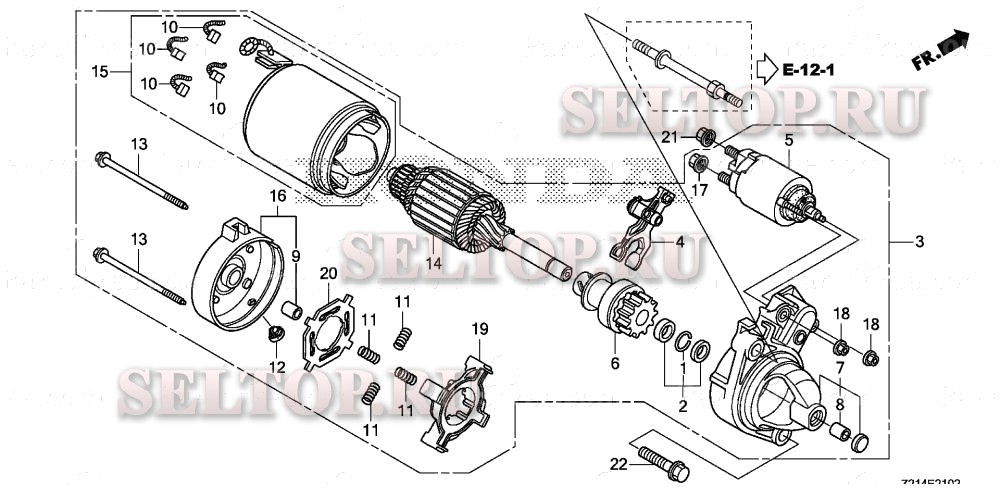 Стартер (em4000sx/5000sxk3/6500sxk2) для Honda EM6500SXK2 AT