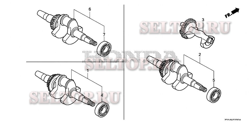 Коленвал для Honda EM6500SXK2 AT1