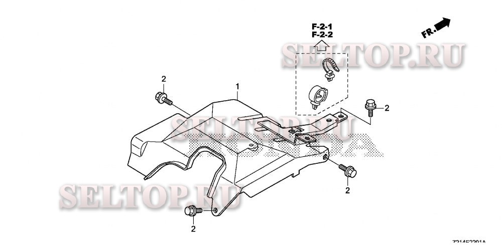 Верхний кожух для Honda EM6500SXK2 AT1