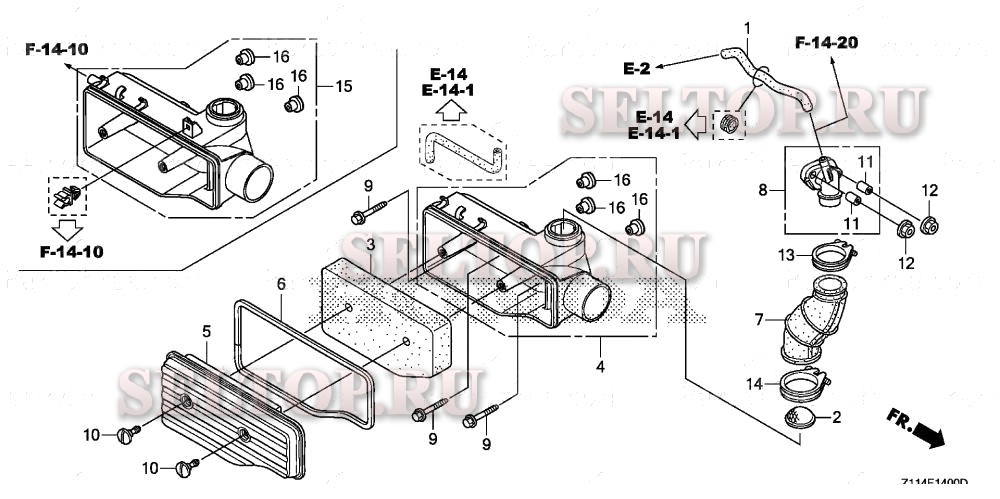 Воздушный фильтр (eb5000i/7000i/em5000is/7000is) для Honda EM7000IS A1