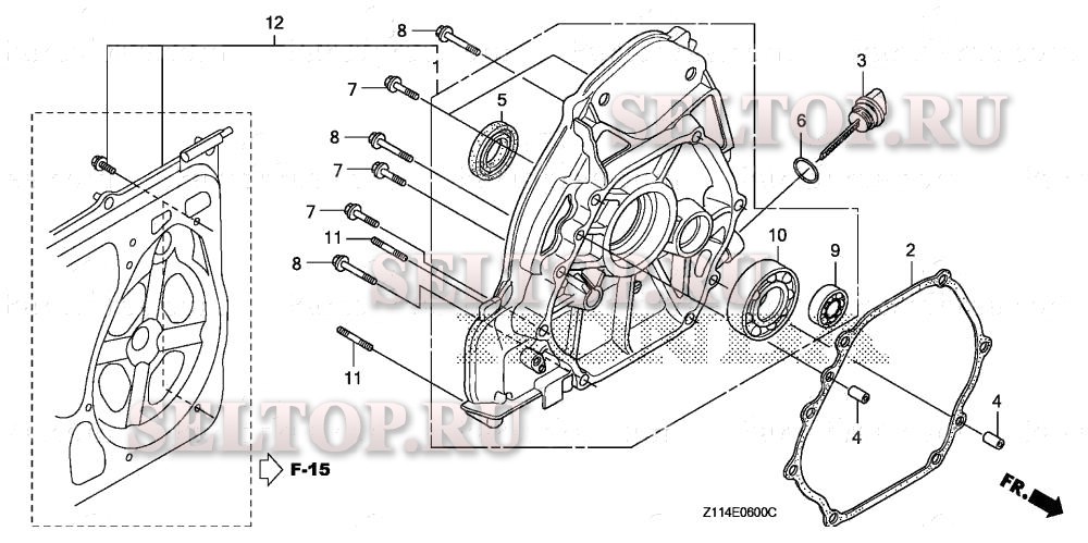 Крышка картера для Honda EM7000IS A1