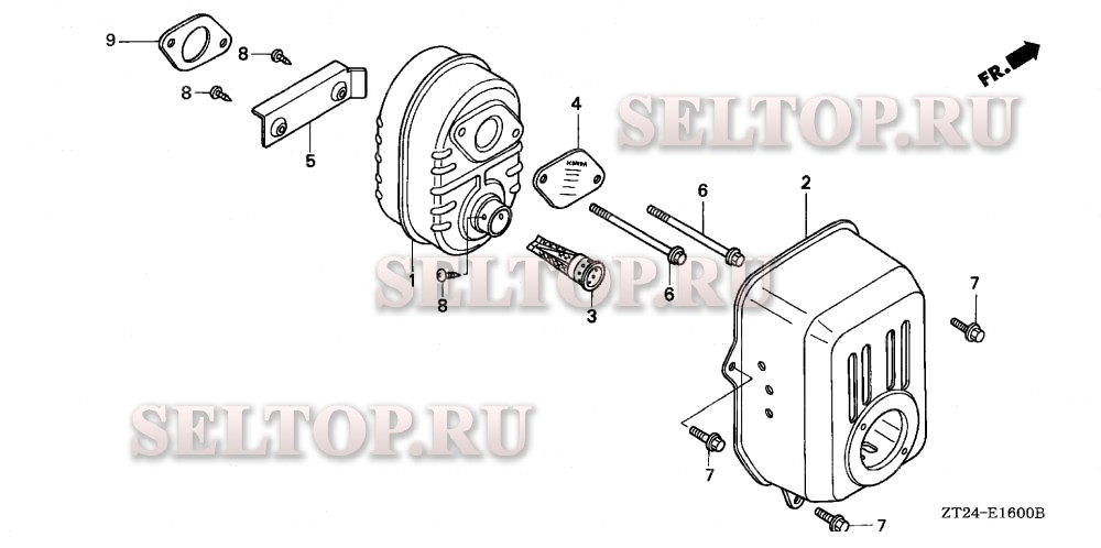 Глушитель для Honda EN2500 AL