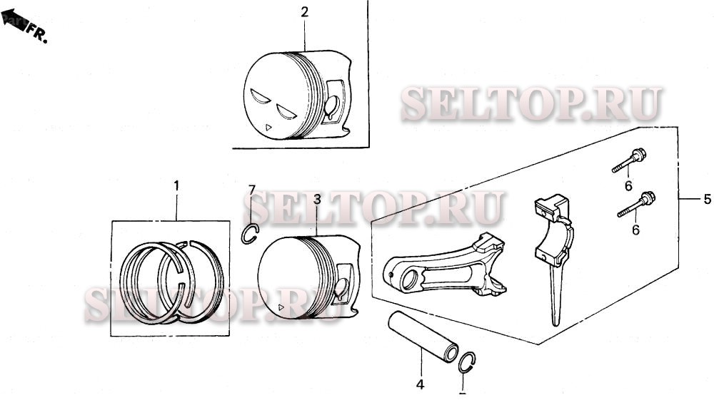 Поршень для Honda EN5000 A