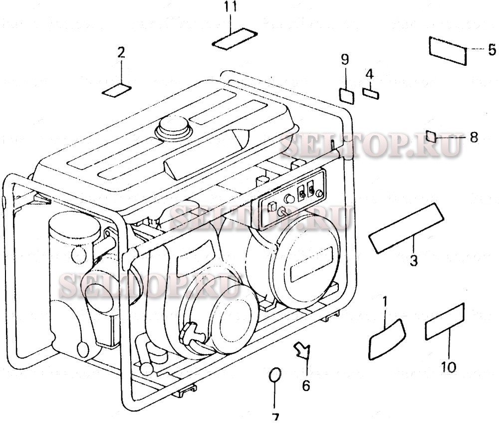 Этикетки для Honda ES3500K2 A