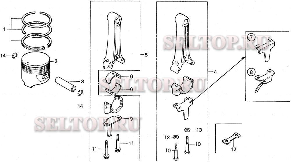 Поршень, кольца для Honda ES3500K2 A