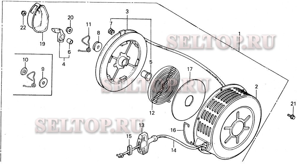Ручной стартер для Honda ES3500K2 A