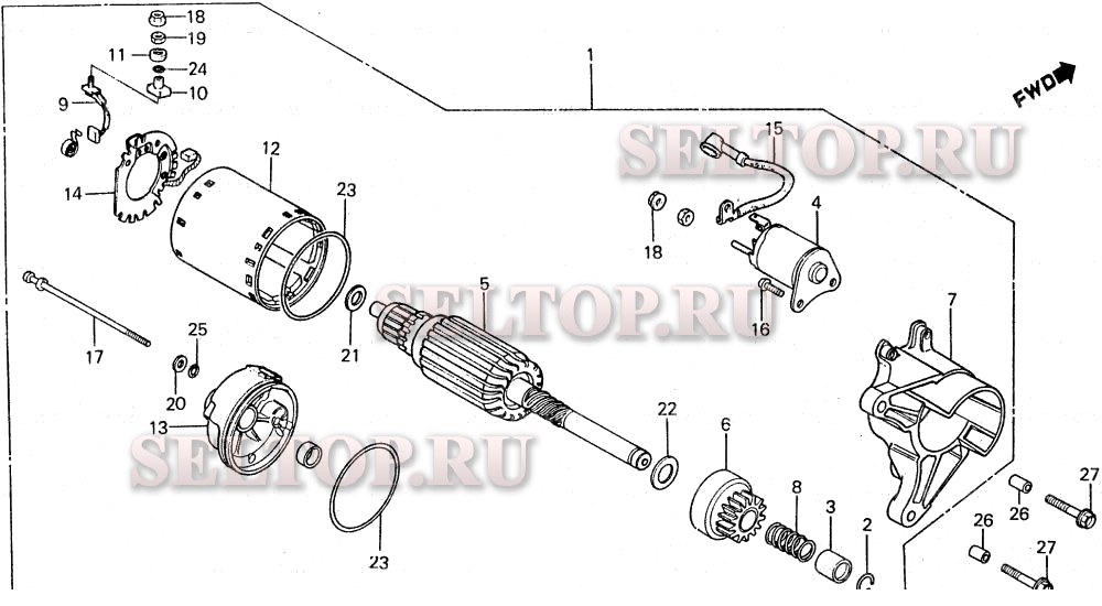Es4500 стартер k1 для Honda ES4500K1 A