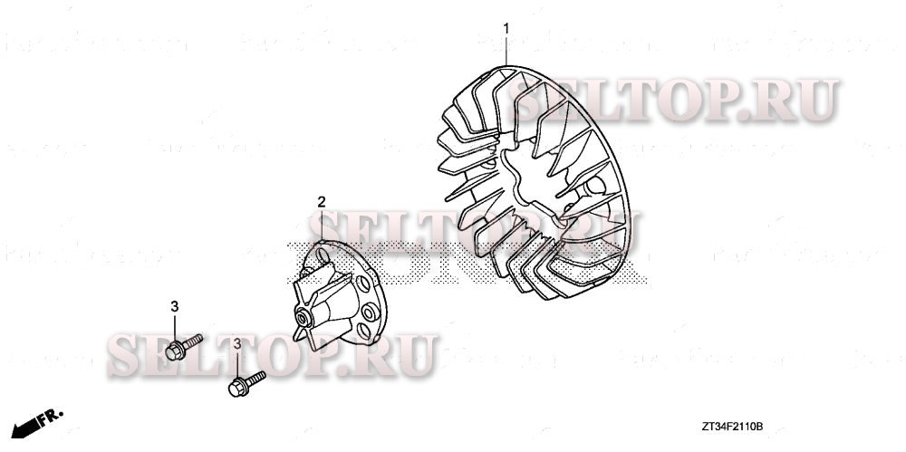 Вентилятор охлаждения для Honda EU1000IK1 AC