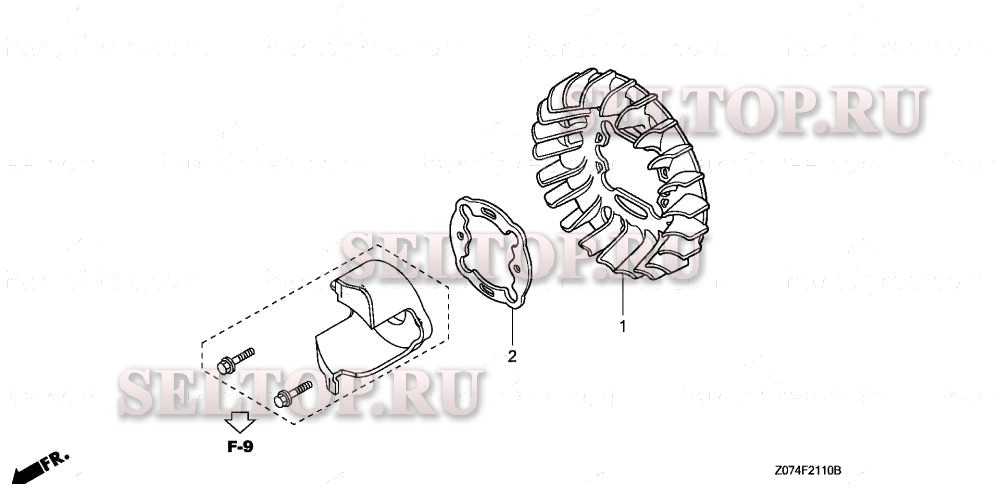 Вентилятор охлаждения для Honda EU2000I A