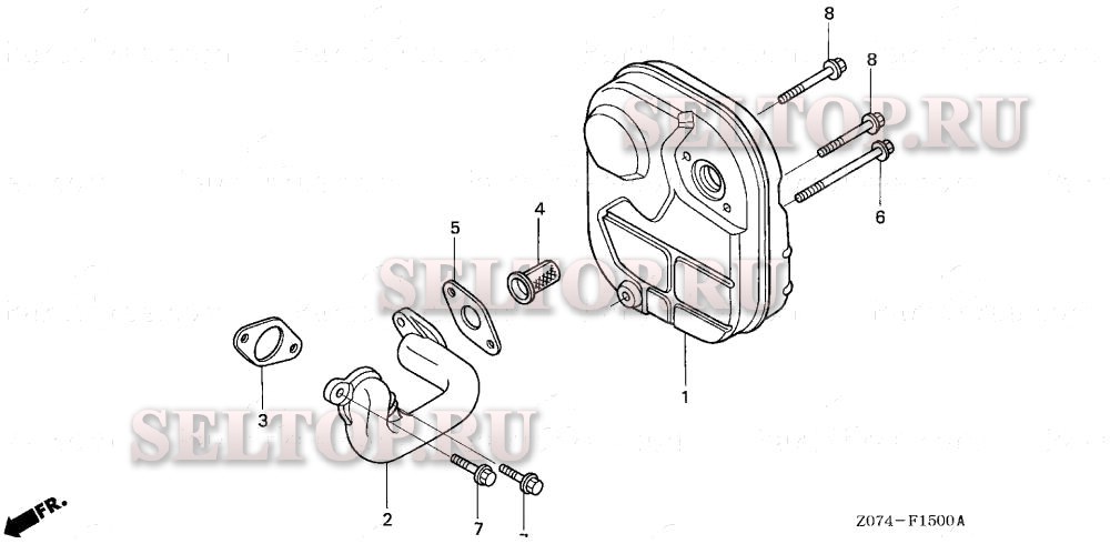 Глушитель для Honda EU2000I A
