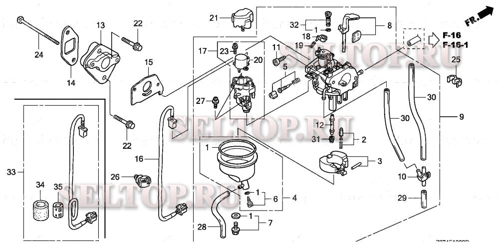 Карбюратор для Honda EU2000I A/A