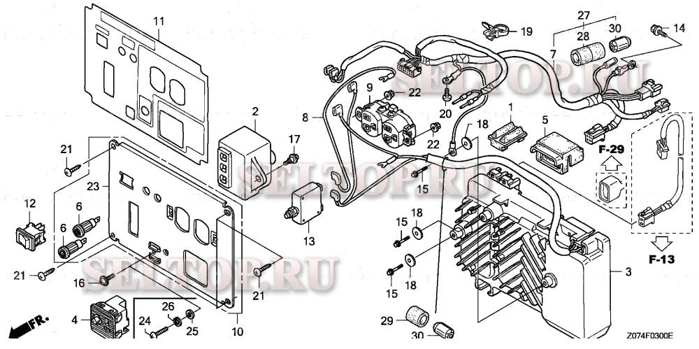 Блок управления (eu2000i) (a/ac/ac2/an/an2/c2/c2cm) для Honda EU2000I A/B