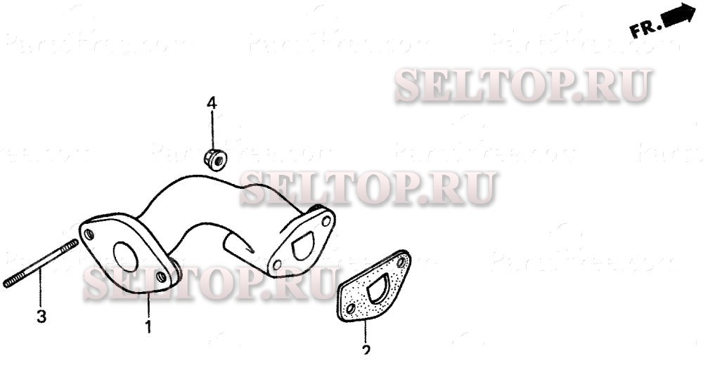 Выхлопная труба для Honda EX1000 A