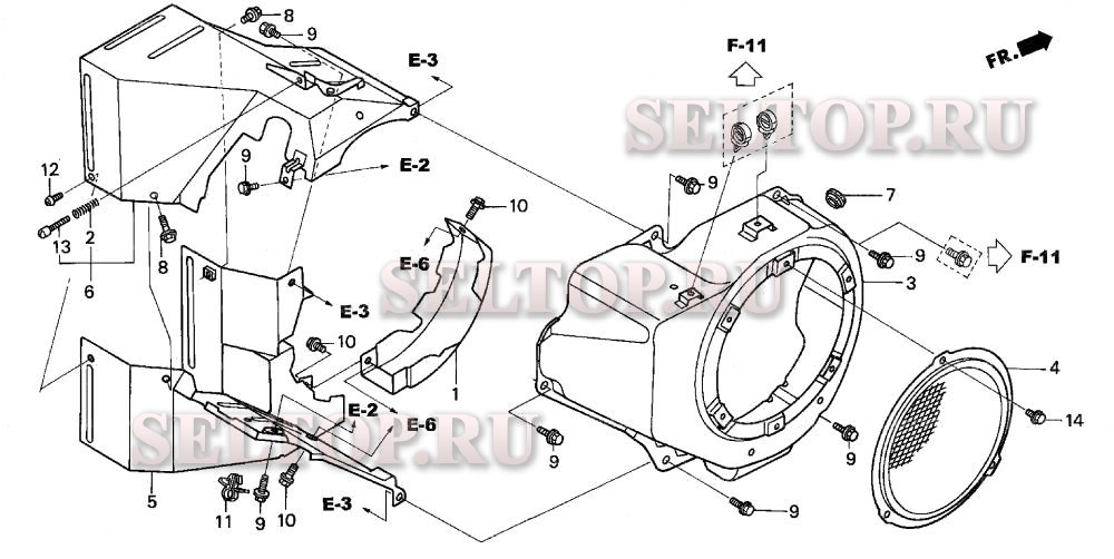 Кожух вентилятора для Honda EX3300S A