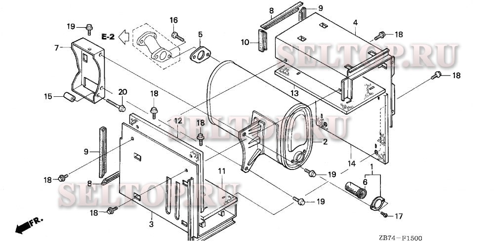 Глушитель для Honda EX3300S A