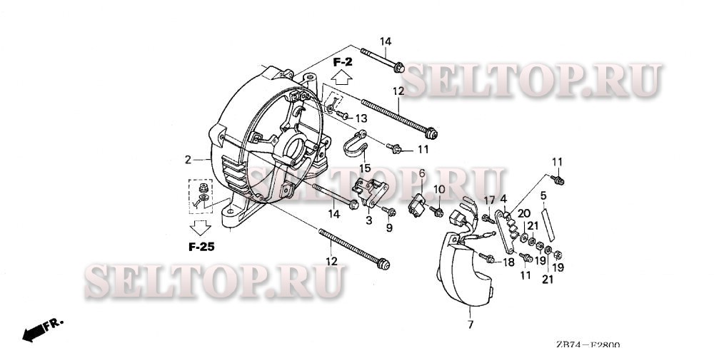 Задний корпус для Honda EX3300S A